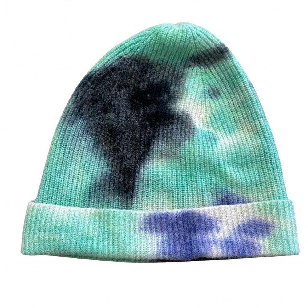 NEW CRUSH CASHMERE tie dye knit hat in green